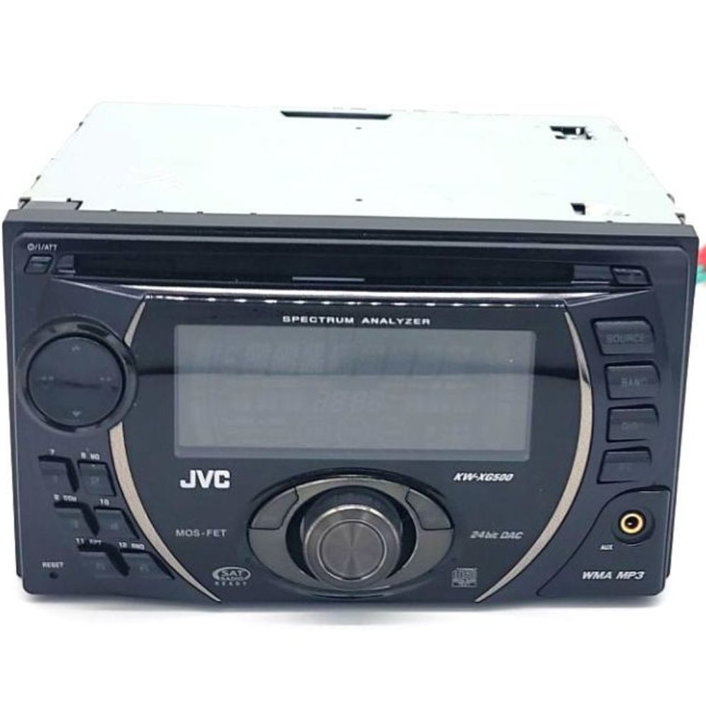 JVC Car Stereo CD Player SAT Ready 24Bit DAC WMA MP3 KW-XG500 Spectrum Analyzer